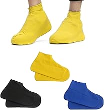 Schuhüberzieher Wasserdicht 3 Paar,Silikon überzieher Schuhe,Regen Schuhüberzieher Rutschfeste,Schuhüberzieher Mehrweg,für Outdoor Regen Schneetag Schlammige Straßen Europäische Schuhgröße (38-46)