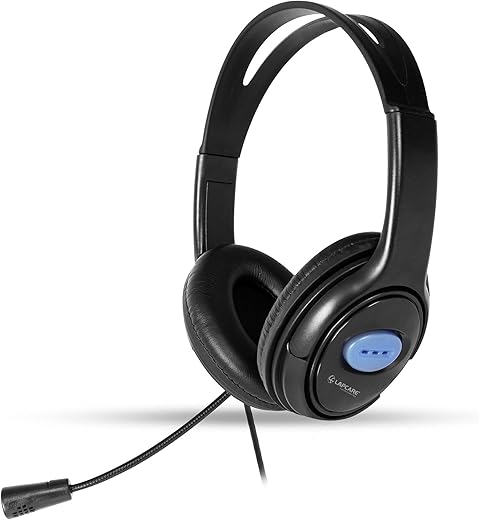 LAPCARE LWS004 Black | Adjustable Headset | Ideal for Gaming and Voice Recording | Compatible with Computer/Mobile Phones/Xbox/PS4 | Wired Over Ear…