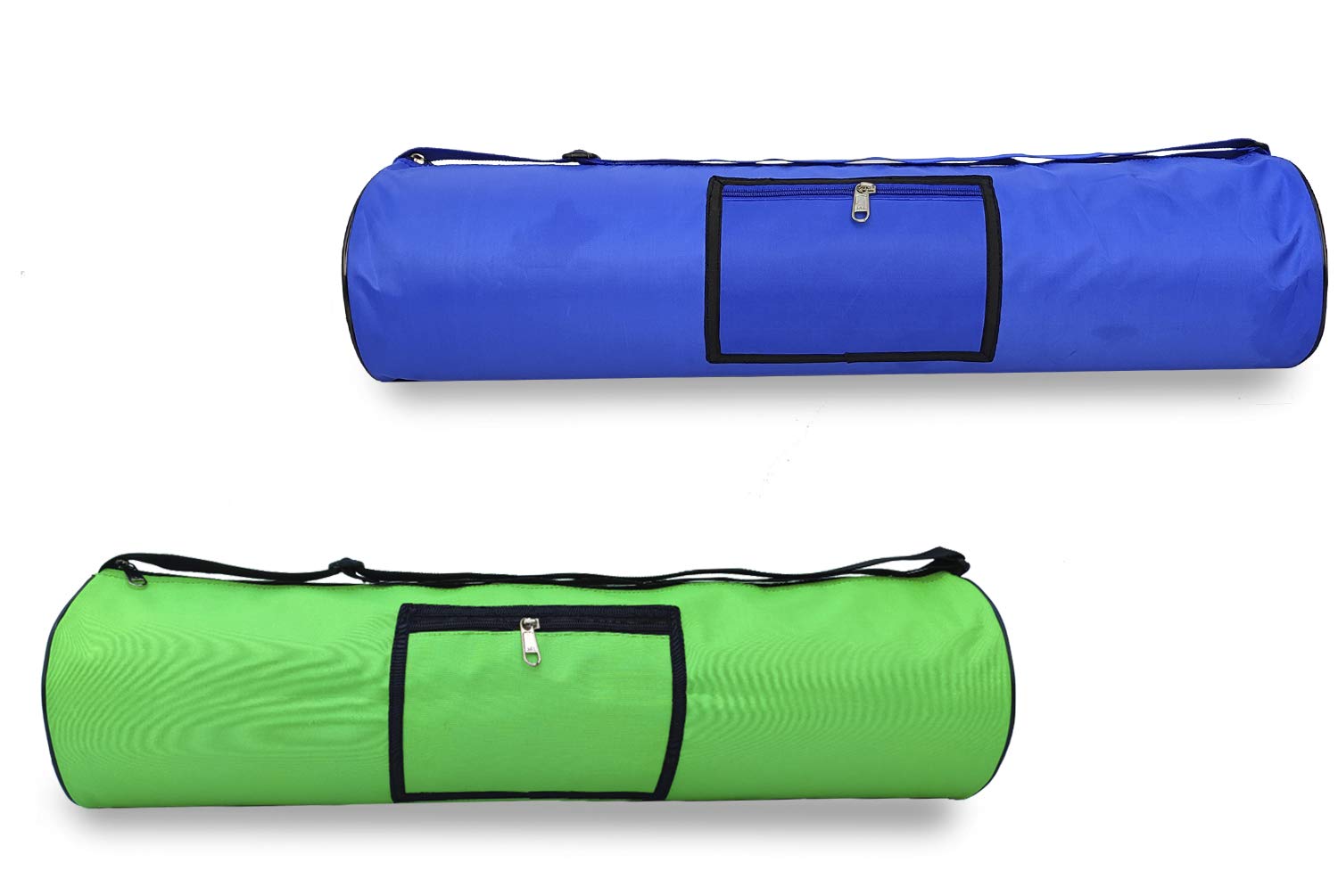 Full Zipper Yoga Mat Bag, Exercise Mat Carry Bag for Couple (Yoga Mat Cover) (Single Pocket-Blue : Green)-image-47