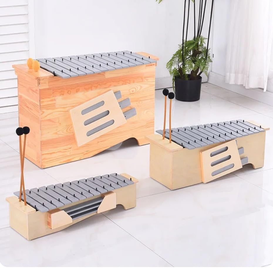 CZZBMD Aluminum Xylophone 13 tones Complete set includes Treble, midrange and bass tonal modification Box type percussion instrument
