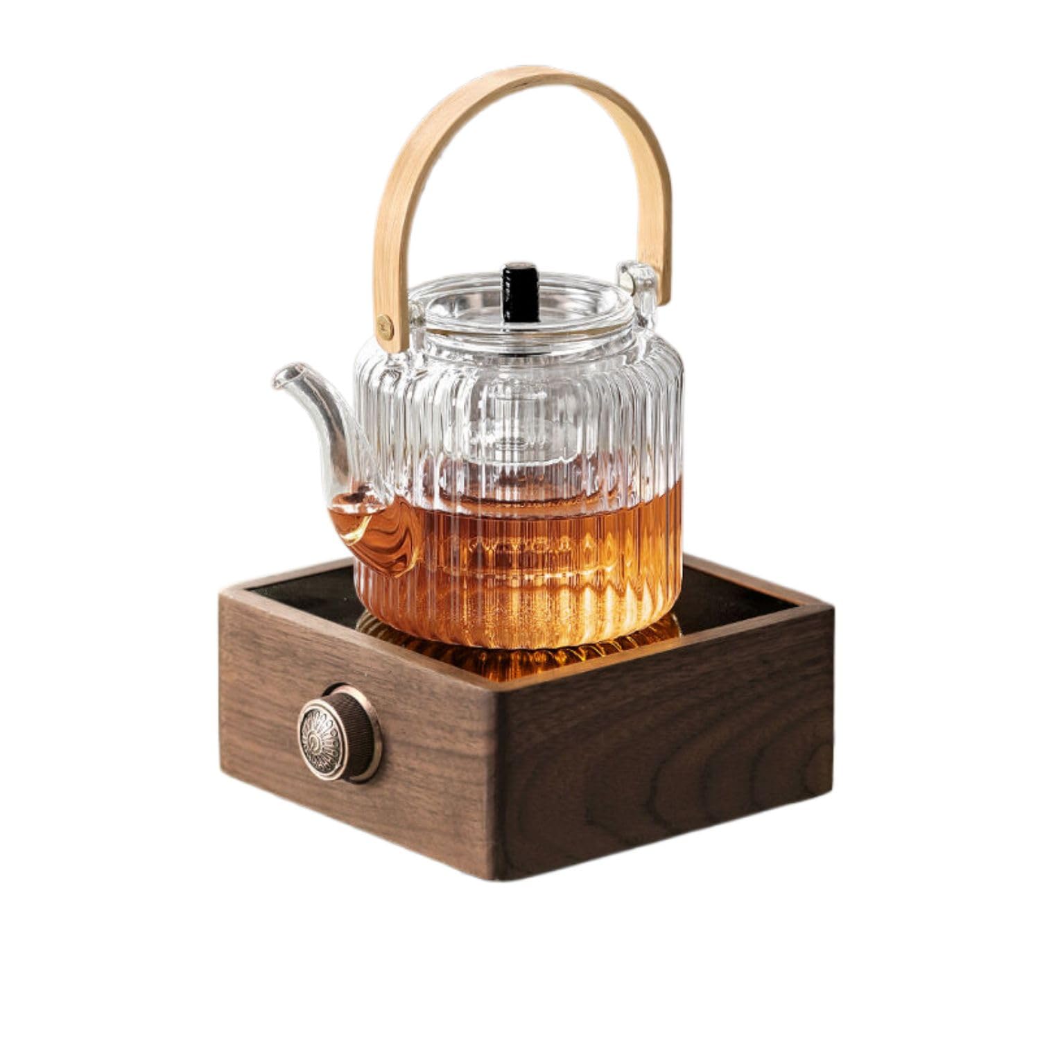 Taza tetera de vidrio con infusor para estufa eléctrica de cerámica y té caliente 5