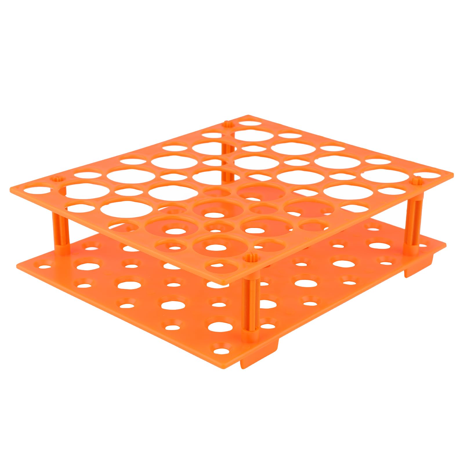 stonylab Support de Tubes de Centrifugeuse, 50 Trous Support de Tube à Centrifuger Amovible Support en Plastique pour Tubes de 10/15/50 ml, Orange, 1 Paquet