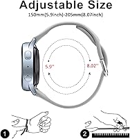 Vista 13 de 3 Pack Slim Sport Bands for Samsung Galaxy Watch Active 2 / Samsung Galaxy Active Watch 40mm 44mm, Soft Liquid Silicone Waterproof Straps for