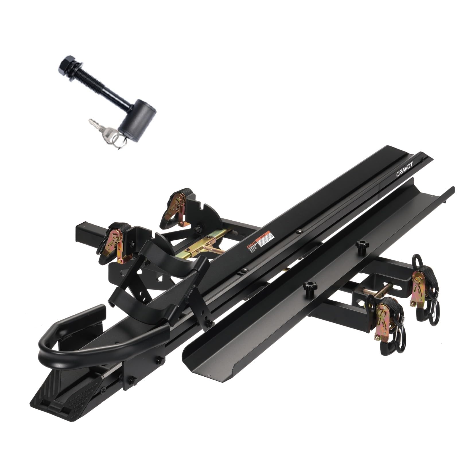 CRAVOT Motorack M1 Motorcycle Hitch Carrier with Ramp, 350lbs Capacity