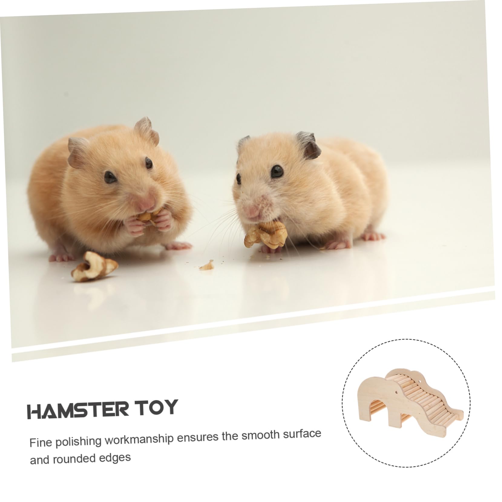 Nido para Mascotas pequeñas, 4 Uds. Casa escondite for hámster, Juguetes for Masticar(Beige)