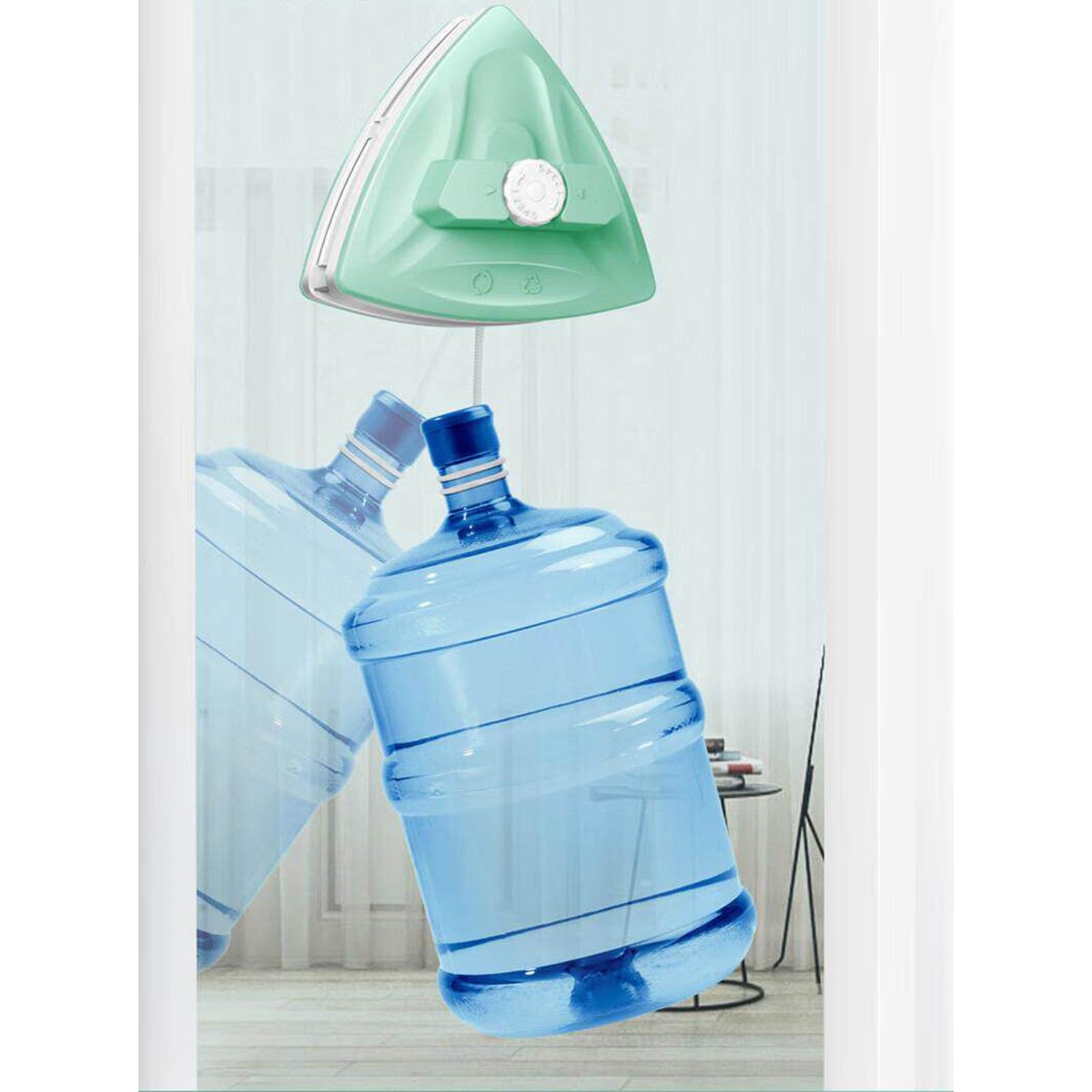 Limpiacristales magnético de Doble Cara Adecuado for Ventanas con un Espesor de 5 a 25 mm; Imán Ajustable