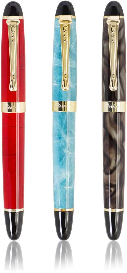Buy 3pcs jinhao 450 Fountain Pen Set in 3 colors 18KGP Medium Nib