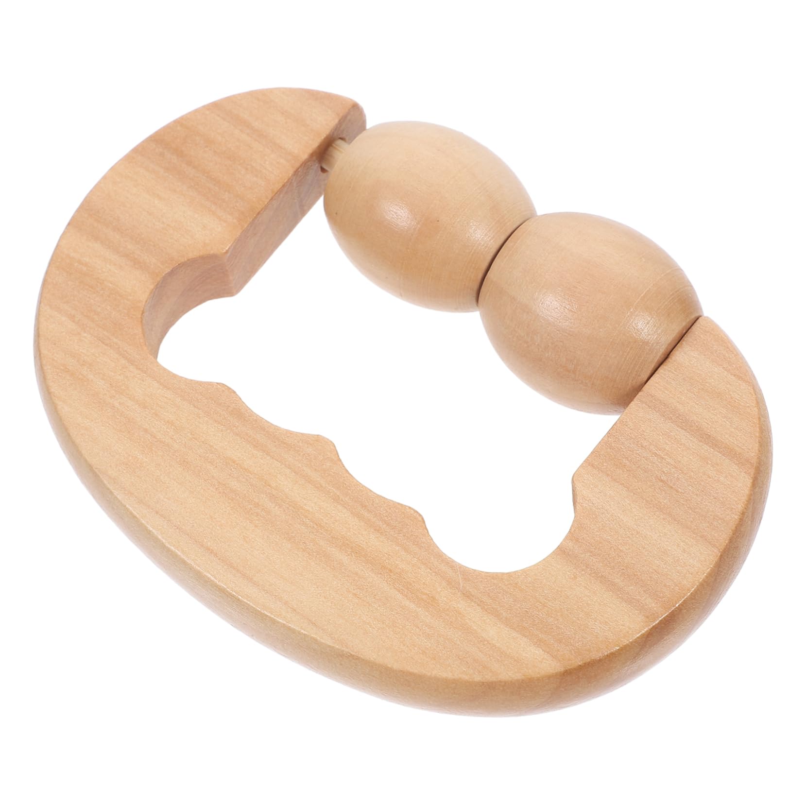 Veemoon Rodillo de Masaje de Madera Ligero para Cuello y Espalda, Masajeador Manual Delicado y Confortable, Estimula Acupuntos Adecuado para Uso en Casa o Viaje de Negocios