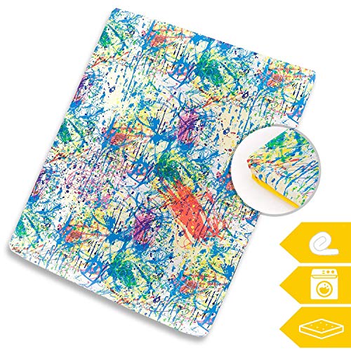 Manta de juegos para bebés acolchada plegable enrollable gimnasio suelo actividades alfombra Tamaño único 130x90 cm Fabricada en España Decoracion Regalo bebe (Pollock)