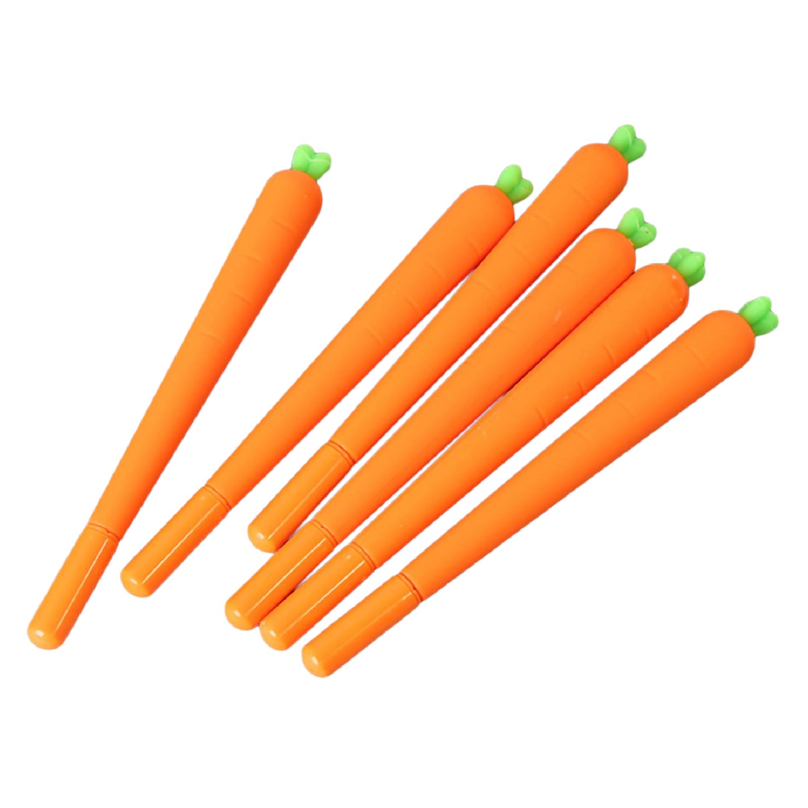 Halloluck 24 Pcs Carrot Gel Ink Pen Cute Silicone Roller Ball Pen for Office Supplies,Drawing Pen Gifts Stationery Supplies