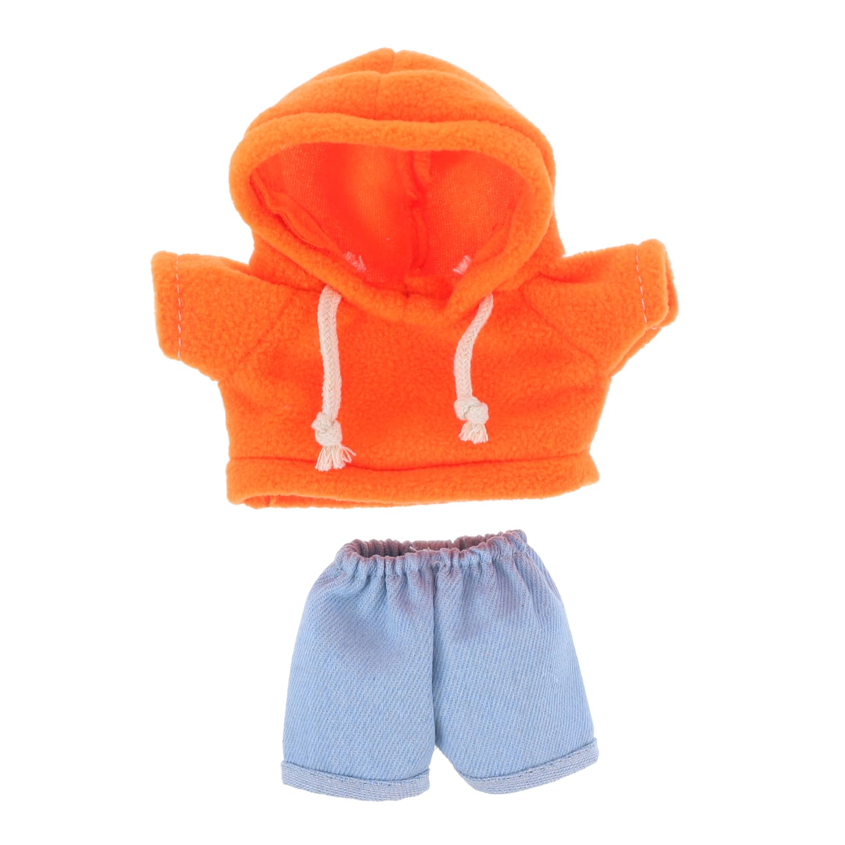 UPKOCH Versatile 20cm Plush Bear Costumes Include Hooded Sweaters and Jeans Toy DIY for Dolls