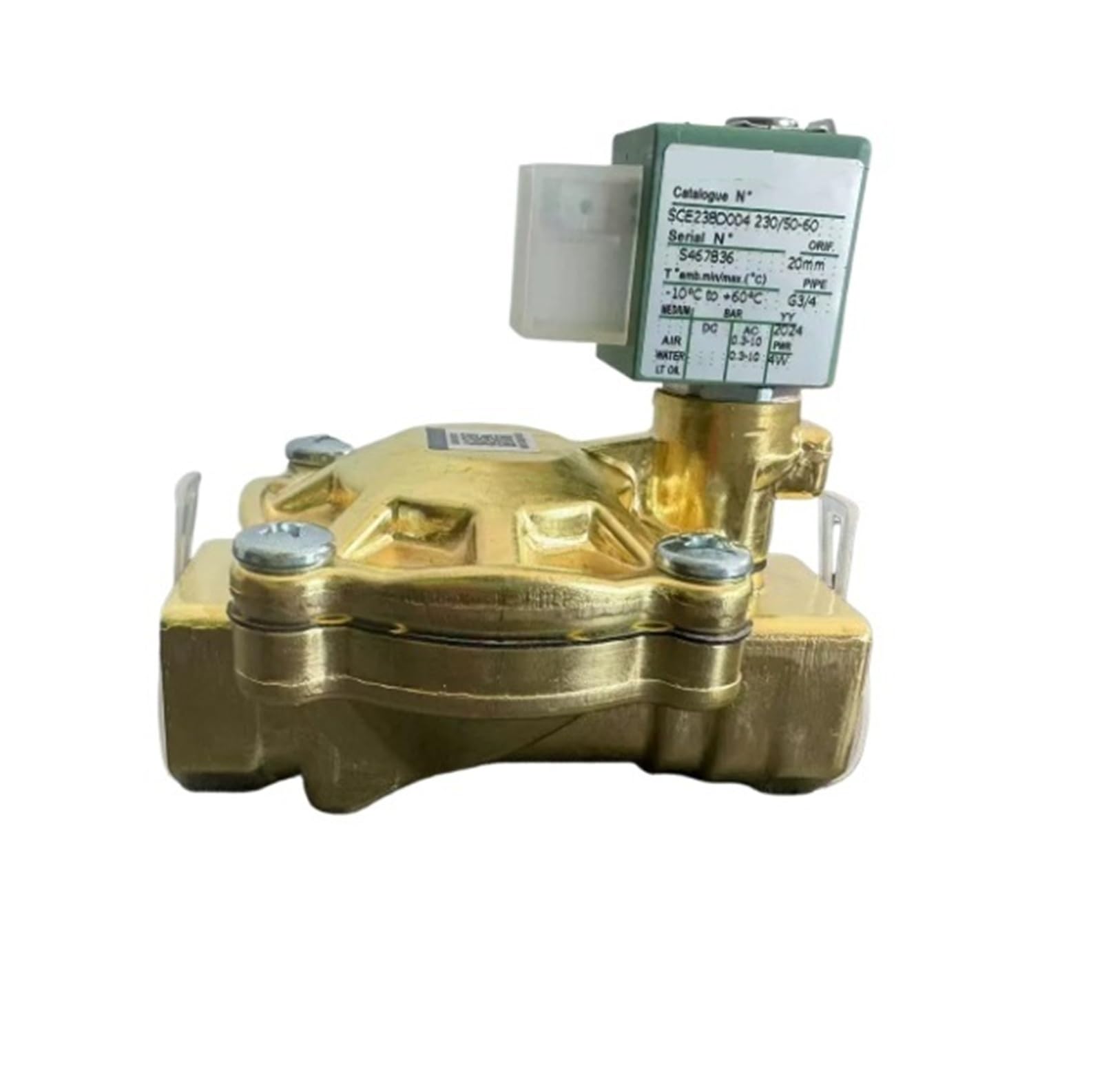 Dsfyaqilh One Color Solenoid Valves Sce238d004 230/50 G3/4 Two-Position Two-Way Brass Solenoid Valves