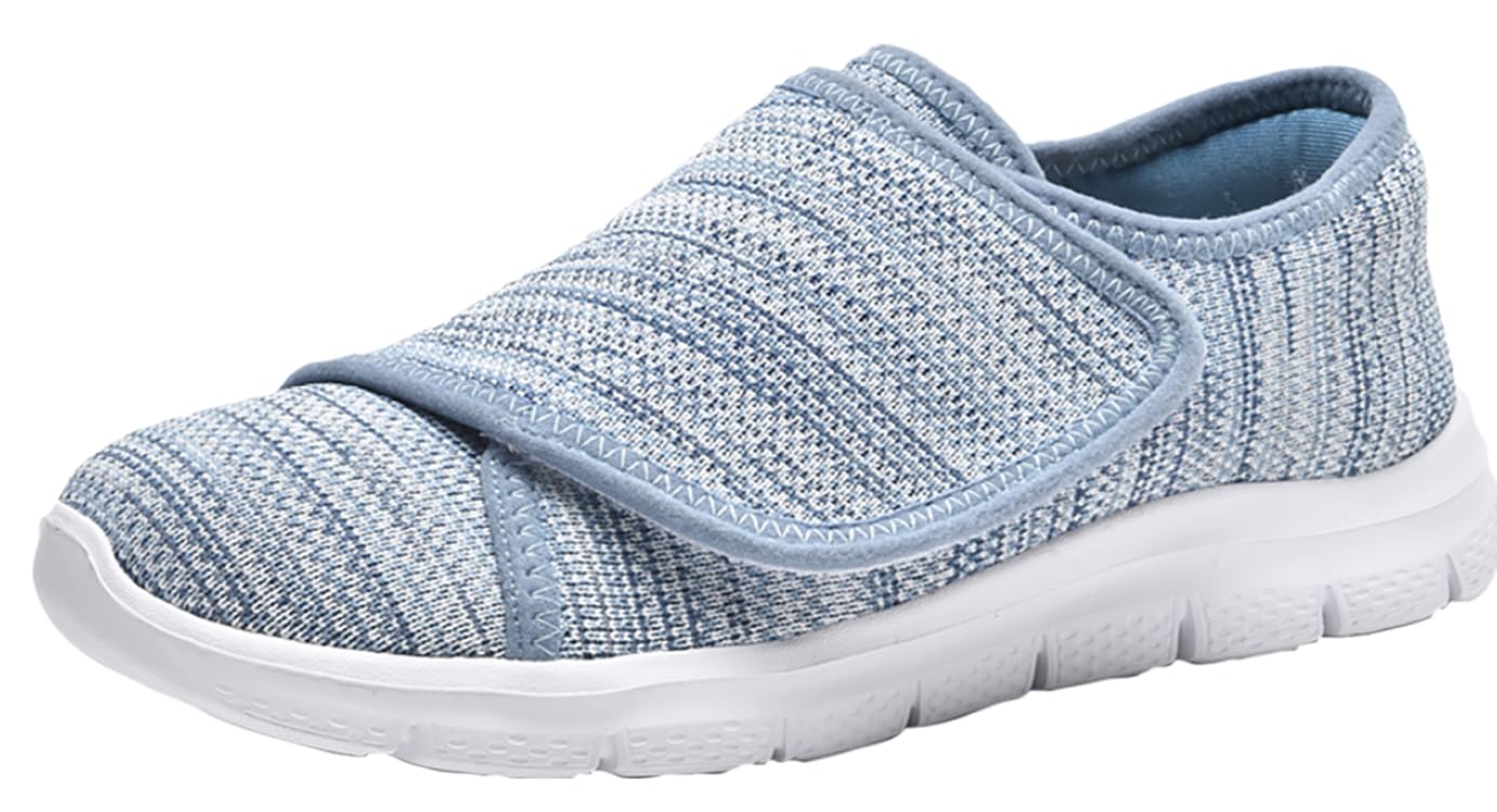 Diabetiker Schuhe Damen Herren Leichte Weit Klettverschuß Walkingschuhe Atmungsaktive Orthopädische Verbandschuh Sandalen Senioren Hausschuhe Gesundheitsschuhe