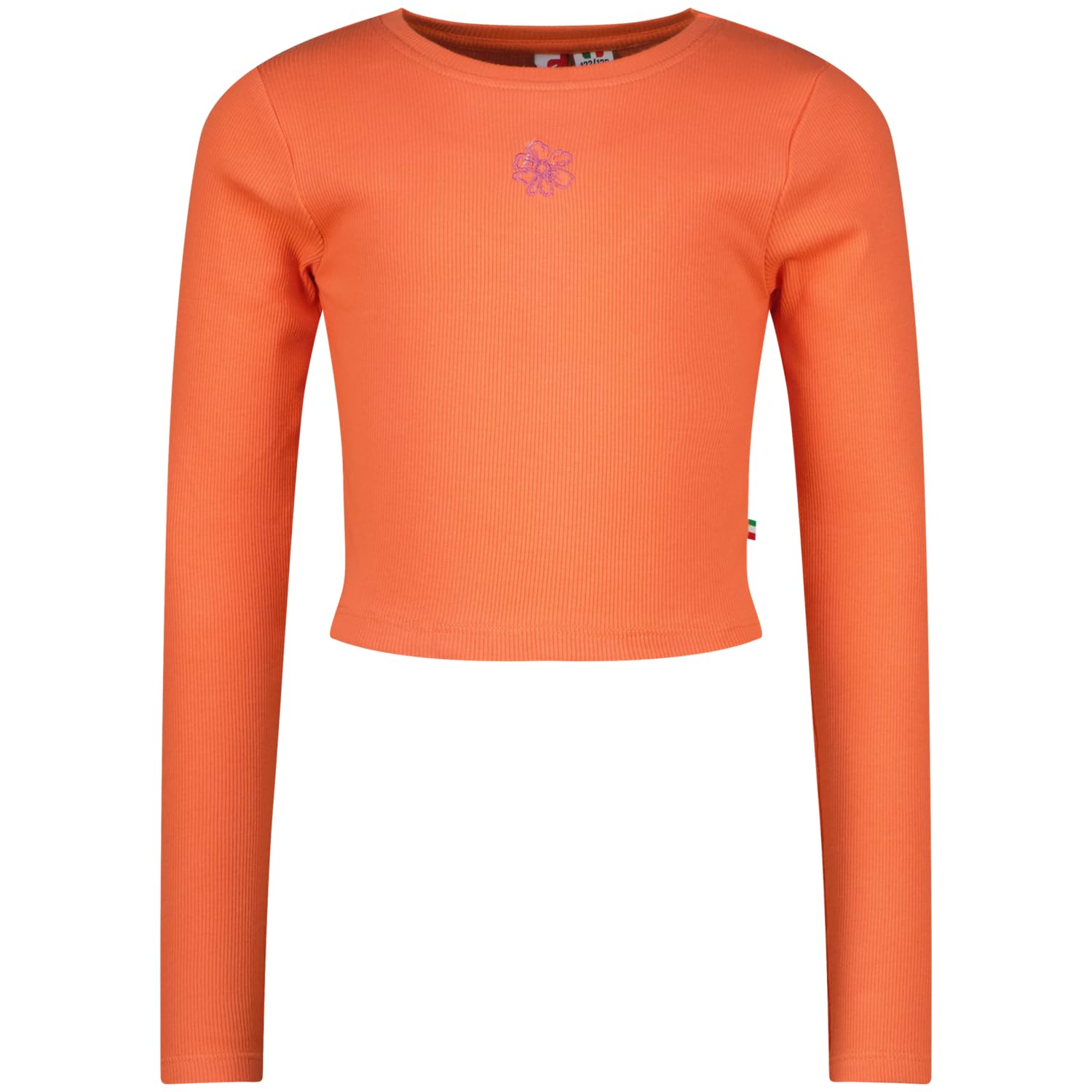 Vingino Camiseta de Manga Larga para niña G-Basic-Crop Rib en Color Coral Fresco, Talla, 8 años para Niñas