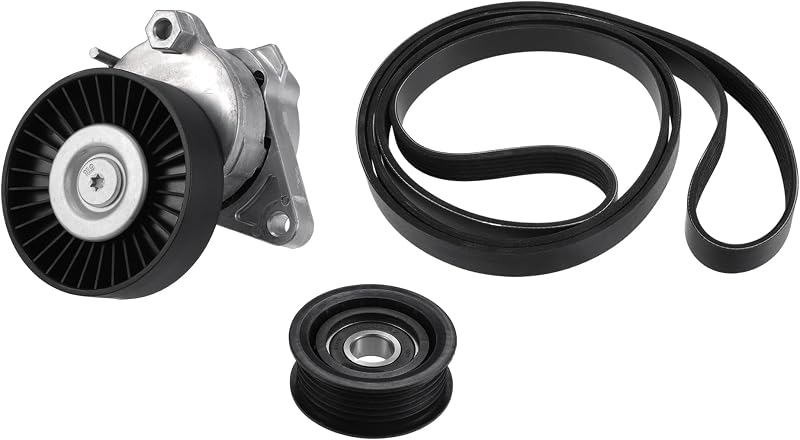 Polia tensionadora e polia guia da correia do ar-condicionado X AUTOHAUX para Mercedes-Benz – 1 conjunto