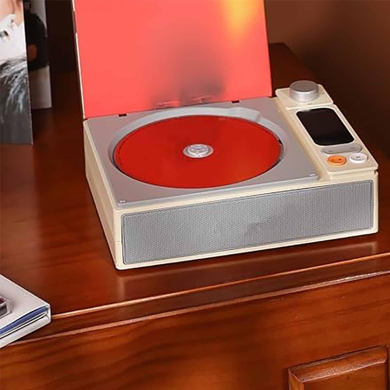 Lettore CD portatile, lettore musicale compatto con suono ad alta fedeltà, altoparlanti integrati, design leggero per casa e viaggio