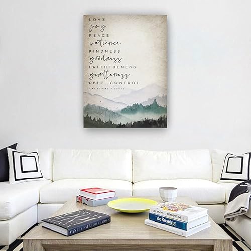 Miniatura 2 de Fruit of The Spirit Wall Art Galatians 5 22-23 Bible Verse Posters for Room Wall Hanging Decorations Giclee Print on Canvas Kitchen Artwork Pictures