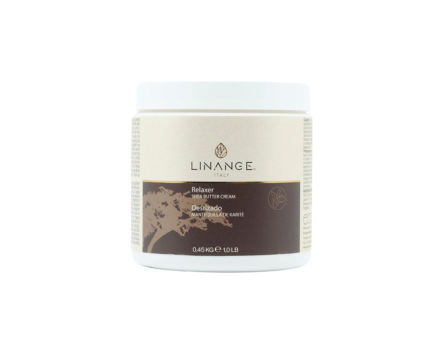 Linange Relaxer with Shea Butter 1 lb - Moisturizing Hair Straightener with Sunflower Oil for Smooth Results