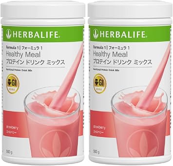 Herba Life Formula 1 Protein Drink Mix - Strawberry Flavor - Set of 2