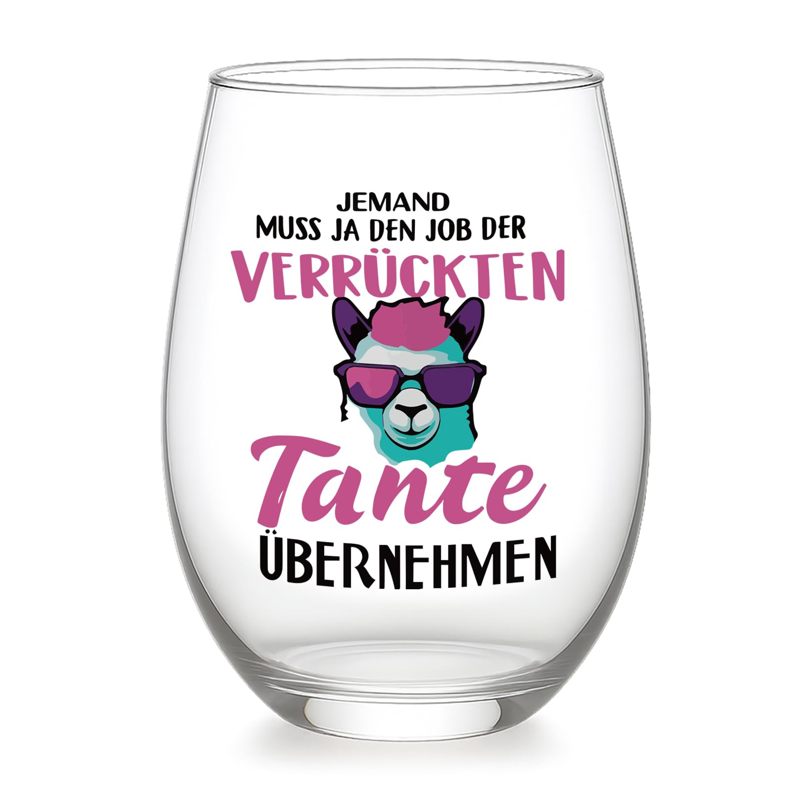 Lustiges Weinglas Tante Geschenk, Weinglas Geschenk für Beste Tante Weihnachten, Personalisiert Geschenke für Auntie zum Geburtstag Weihnachten Muttertag 17oz