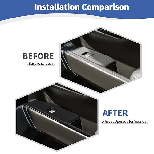 Miniatura 9 de RT-TCZ Cubierta para interruptor de elevación de ventana eléctrica Silverado para Chevy Silverado 2019-2021 para GMC Sierra 2019-2022 Accesorios