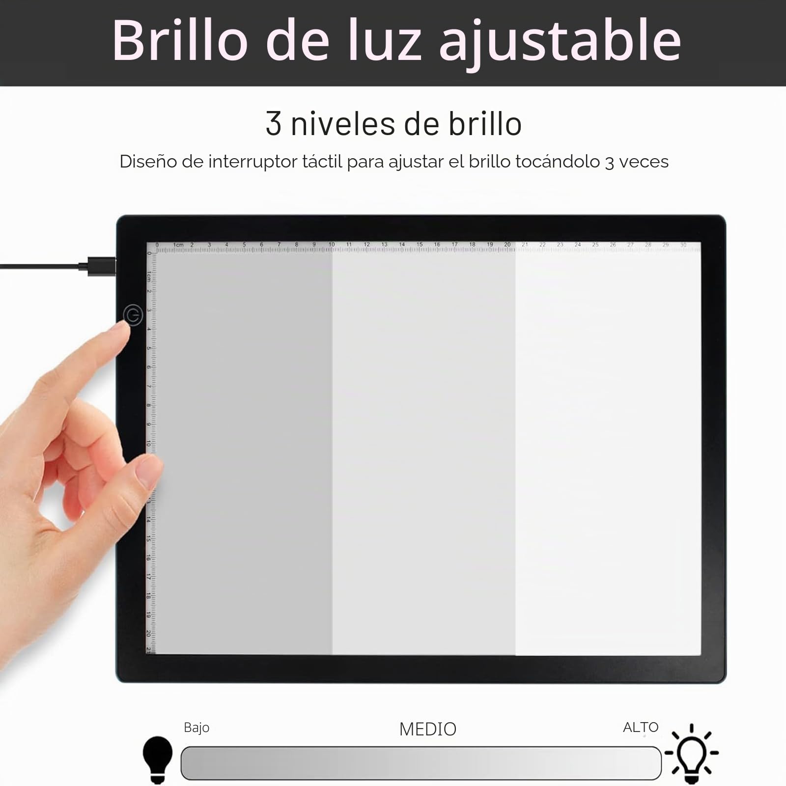 Almohadilla de luz de visión deslizante para diapositivas y escaneo negativo de películas, retroiluminación magnética ultrafina de tamaño A4 para dibujo de tatuajes, bocetos, plantillas