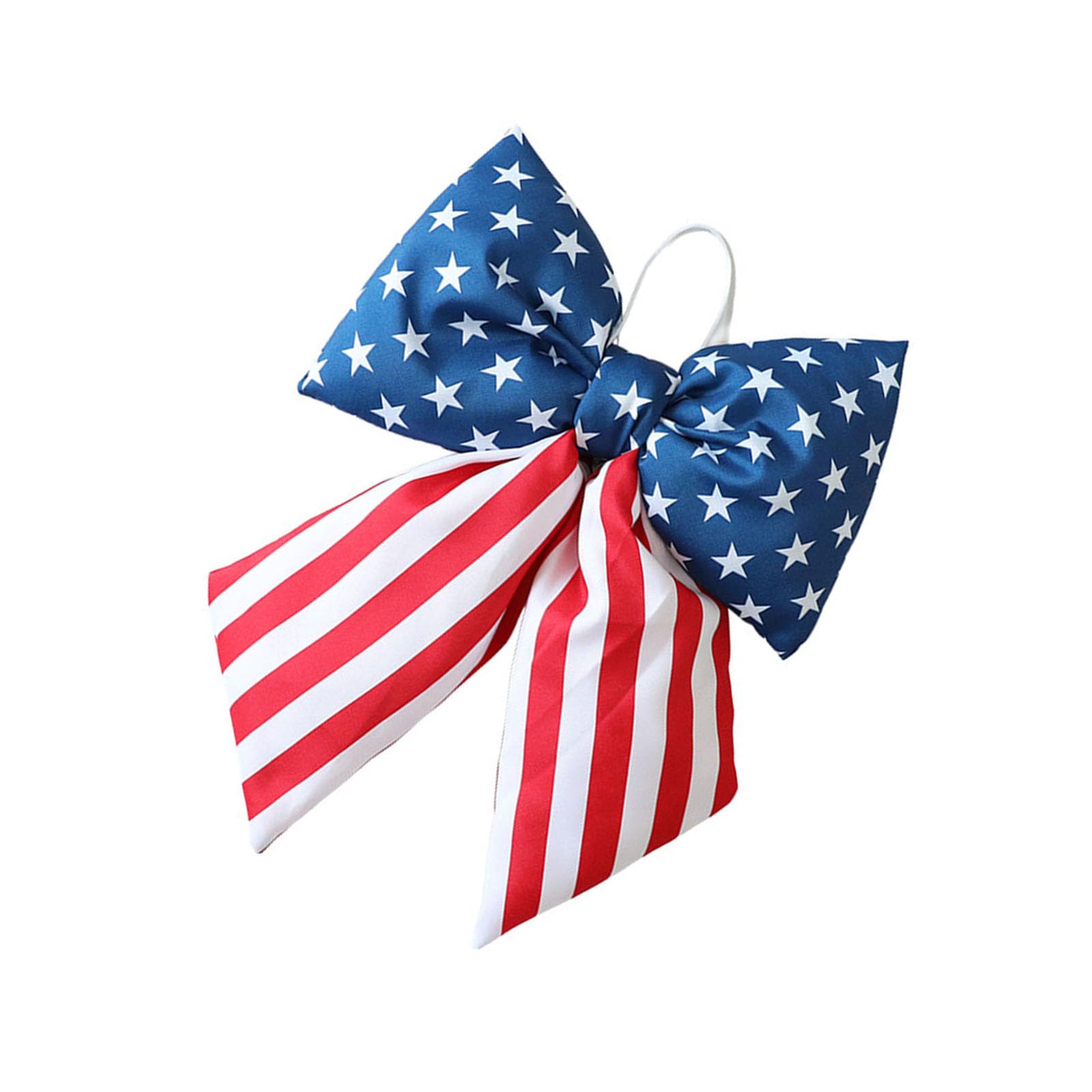 Independence Day Bowknot Polyester Bowknot Hanging Ornament for Door Mantels Patriotic Themed Event and Home Decoration Nationalistic Bend Deck