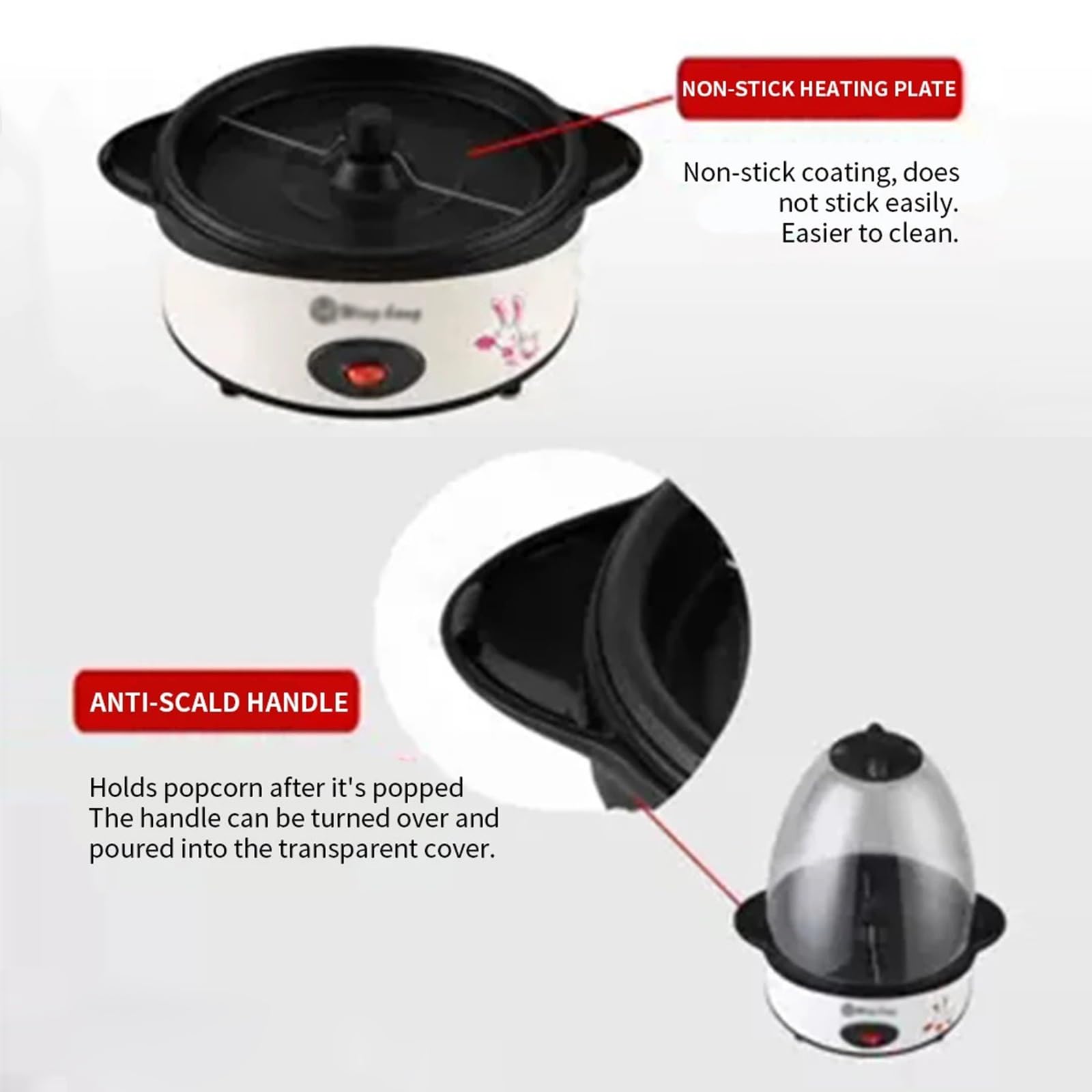 fabricante de palomitas de maíz Máquina de palomitas Mini máquina maíz alta eficiencia, electrodomésticos, for hacer aperitivos cocina casera completamente automática para uso familiar