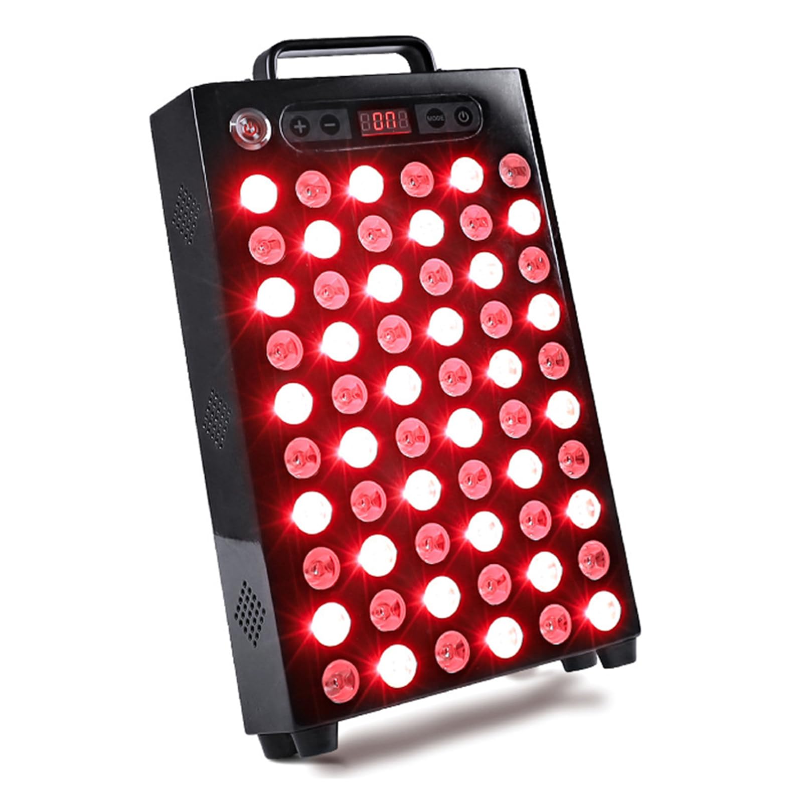 Panele do terapii światłem czerwonym, biurko 660 nm 850 nm urządzenie do terapii światłem czerwonym w bliskiej podczerwieni, obrót o 360 stopni, 60 diod LED, 100 W, do twarzy i ciała