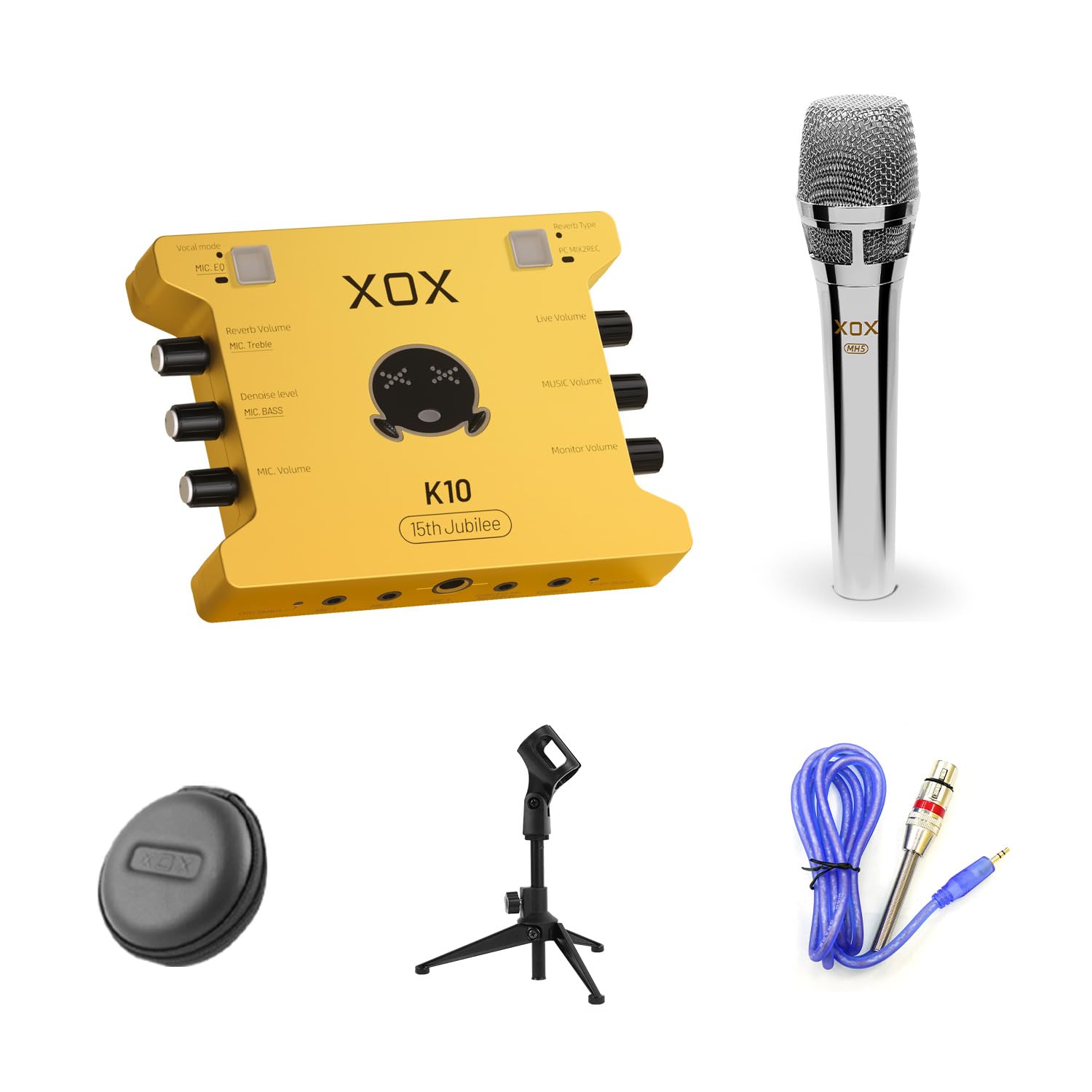XOX K10 オーディオインターフェイス ISK AT100マイク付き Amazon.com: XOX K10 set live streaming audio interface,live sound