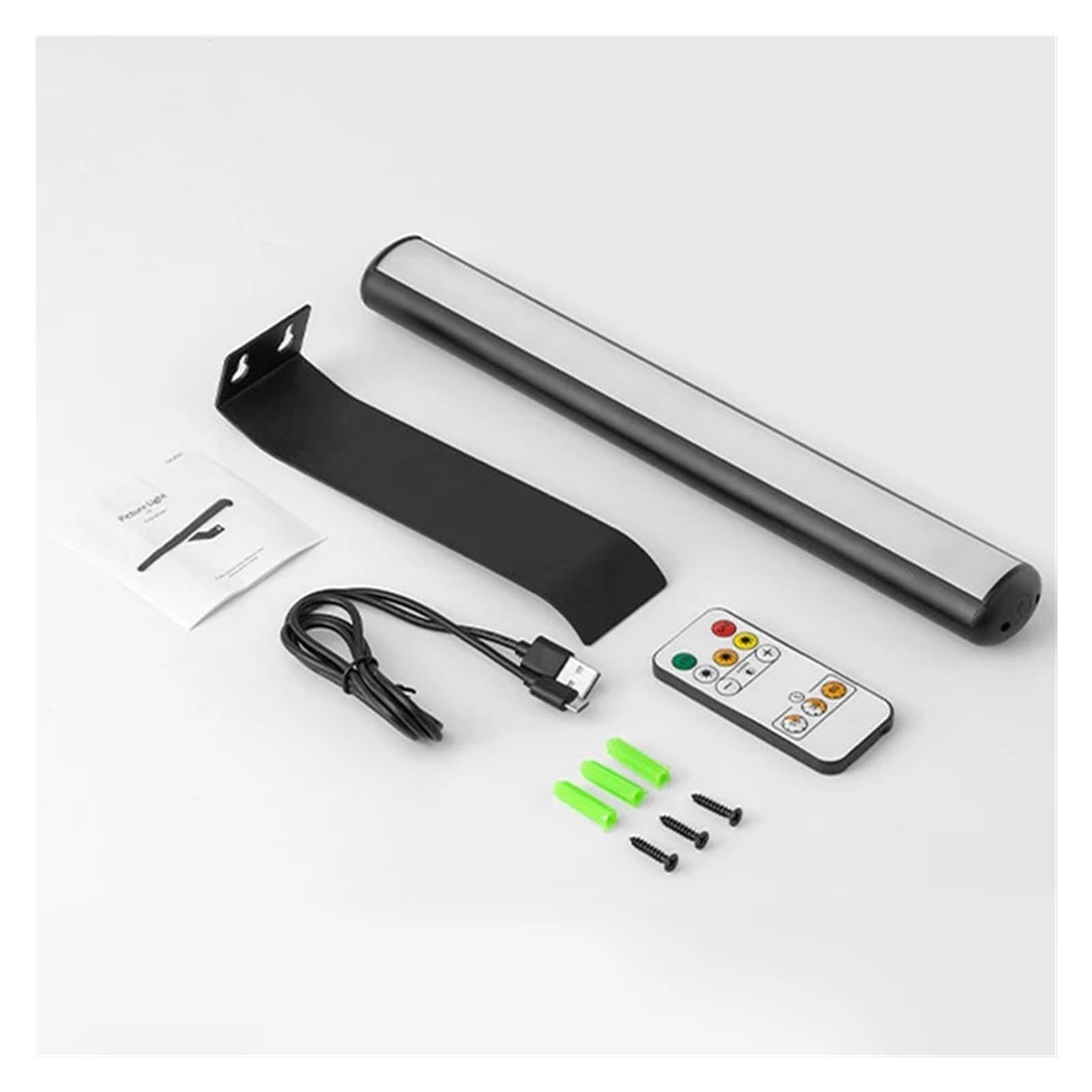 Luci Esposizione Per Quadri Quadro Luminoso Ritratto Con Lampada Da Parete Wireless Remota For Soggiorno Foto Bianca Calda A Batteria Ricaricabile(Black)