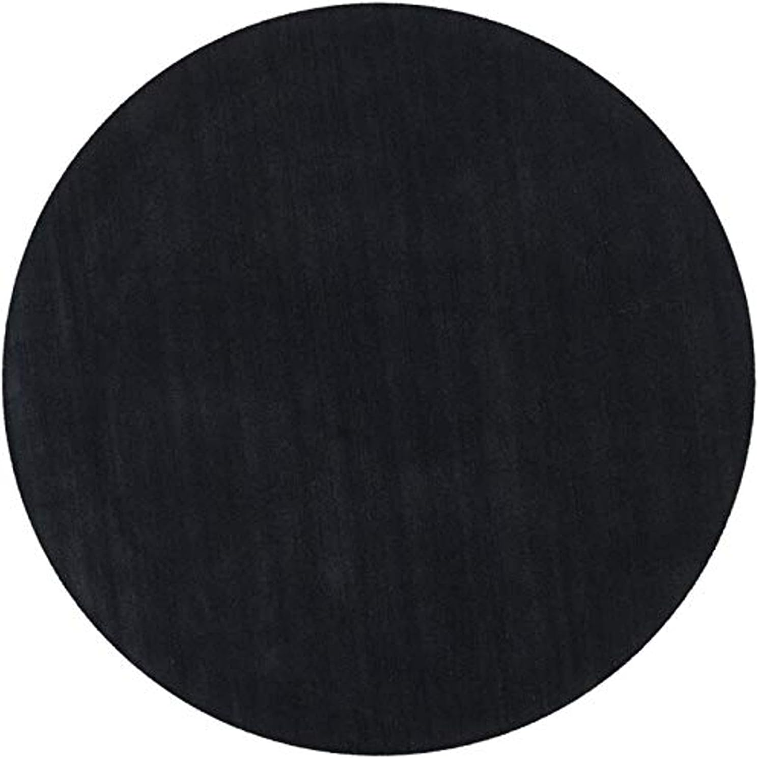 ZARACARPETS; 'can Change The Floor Solid Plain Exported Quality Hand Made Carpets and Rug Size 6x6 Round Diameter (6 by 6 Round) Black