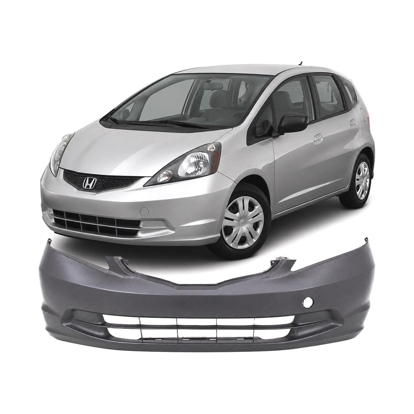 FitParts Compatible with Honda Fit 2009–2014 Front Bumper Cover