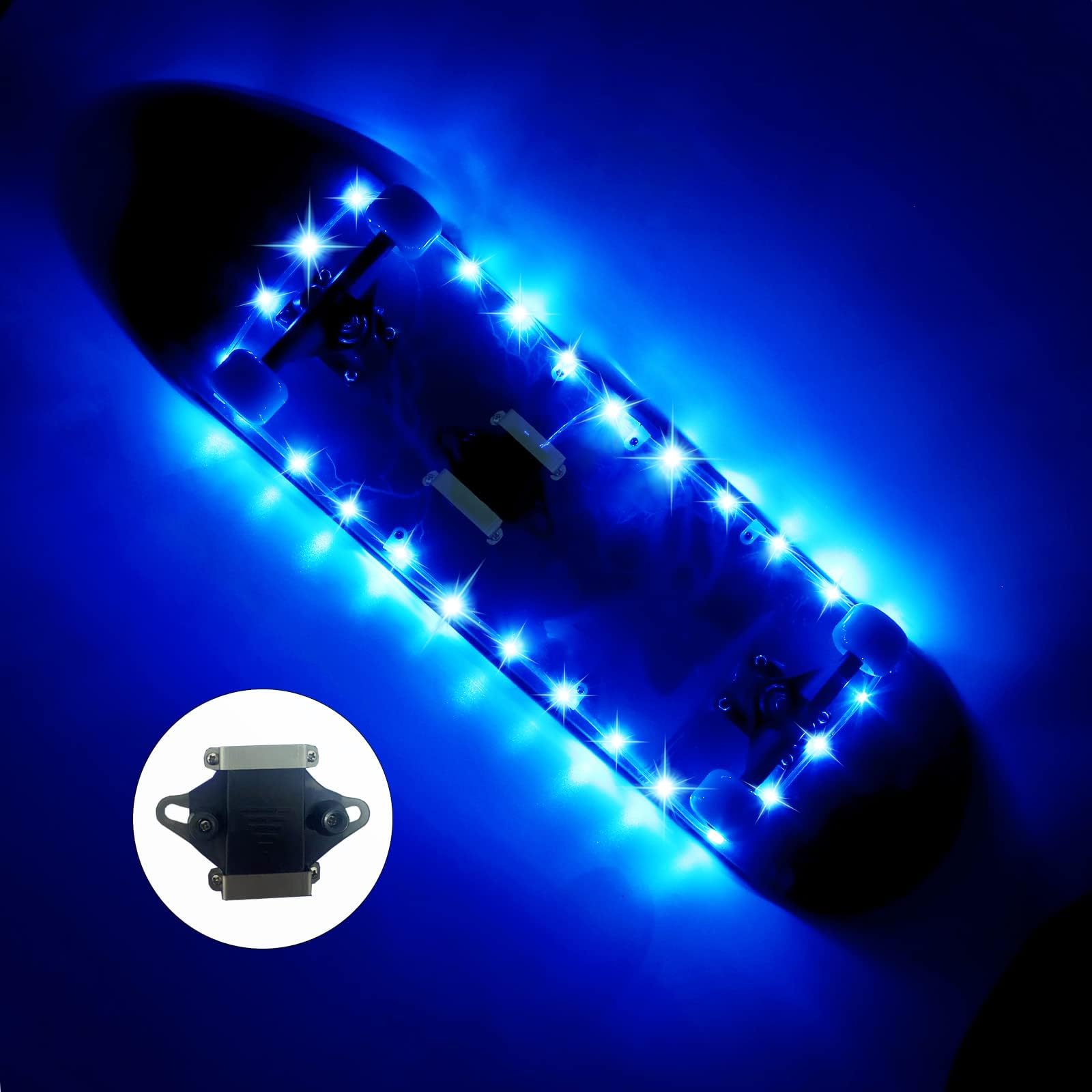 LED Skateboard Light, Remote Control Skateboard Light, Longboard Light,Shortboard Light,16 Color Change by Yourself, Waterproof, Shockproof,Super Bright to Display at Night,Good Gift for Kids