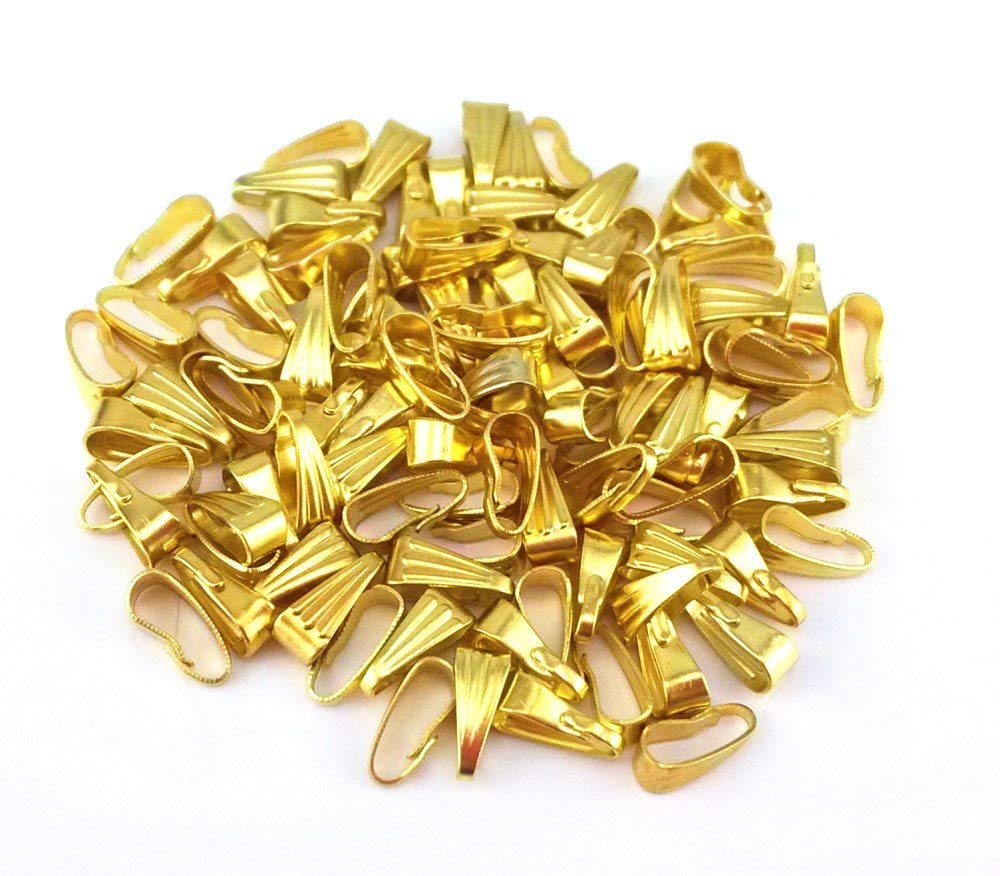 Excellentcrafts Metal Pinch Pendant Hooks for Necklace Jewellery Making (Small, Gold) (B09HQ1V4WY) Amazon Price History, Amazon Price Tracker