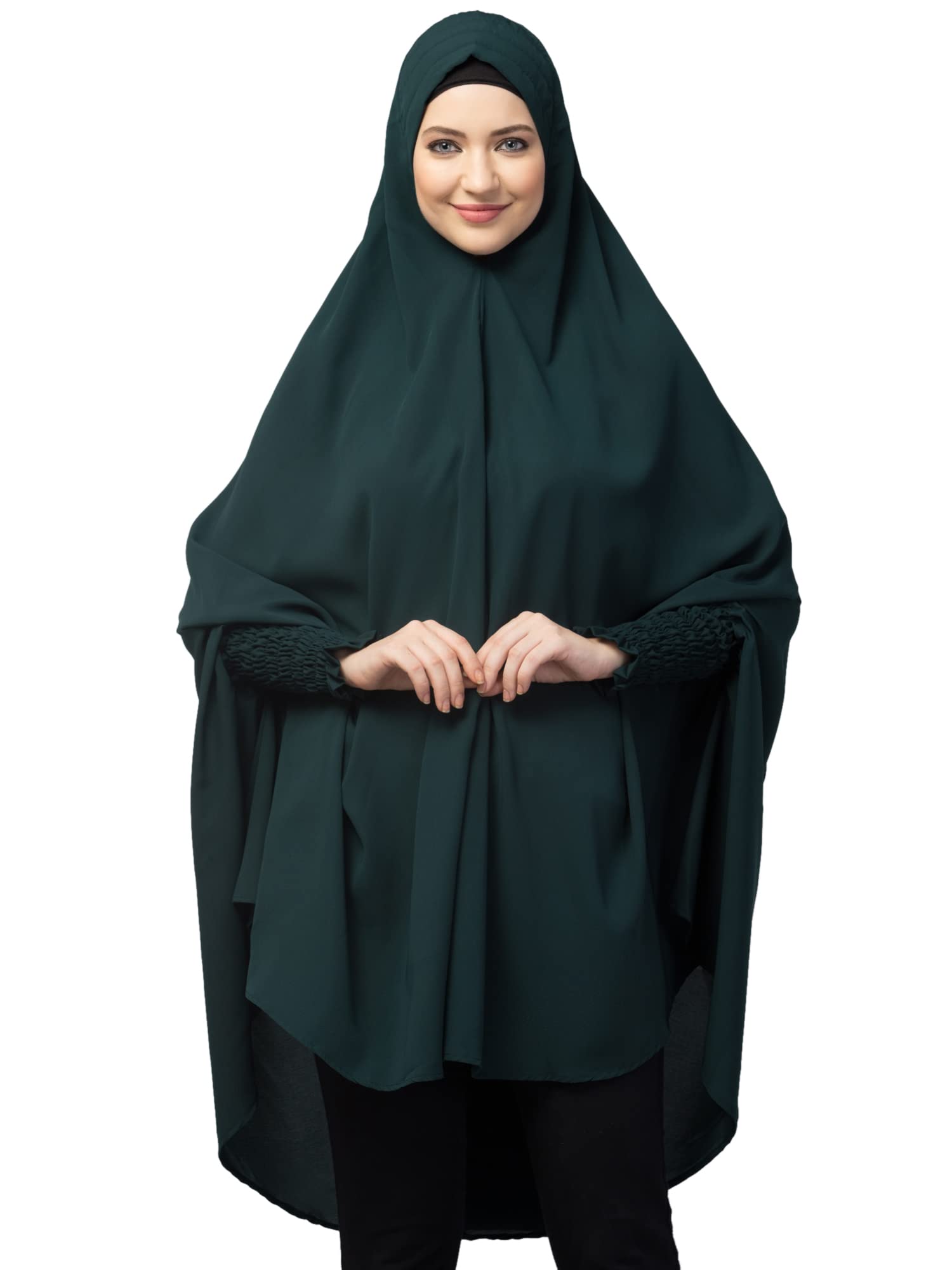 NAZNEEN MATT NIDA smoking at wrist knee length Jilbab cum prayer khimar Hijab smoking Matt Nida khimar Also you got Complimentary headband (Free)-picture-17