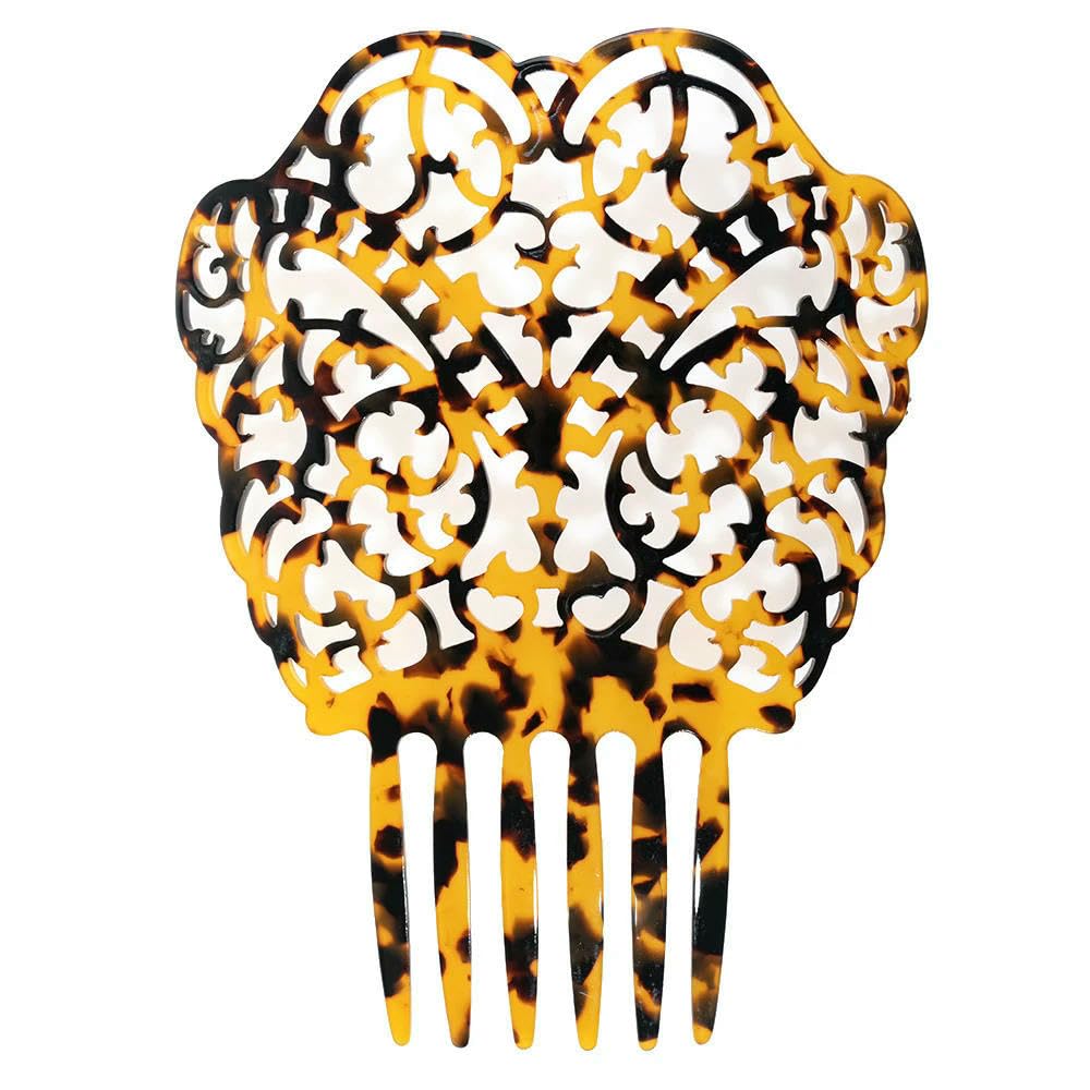 ZBDP - Peines para el cabello, accesorios para el cabello de acetato colorido, concha de tortuga sintética, pinzas para el pelo, para bailarinas de flamenco, tocados