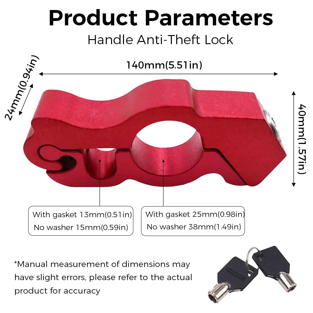 Verrouillage Guidon Moto Garosa Verrouillage De Poignée D'accélérateur Verrou De Sécurité Du Verrouillage Antivol Moto