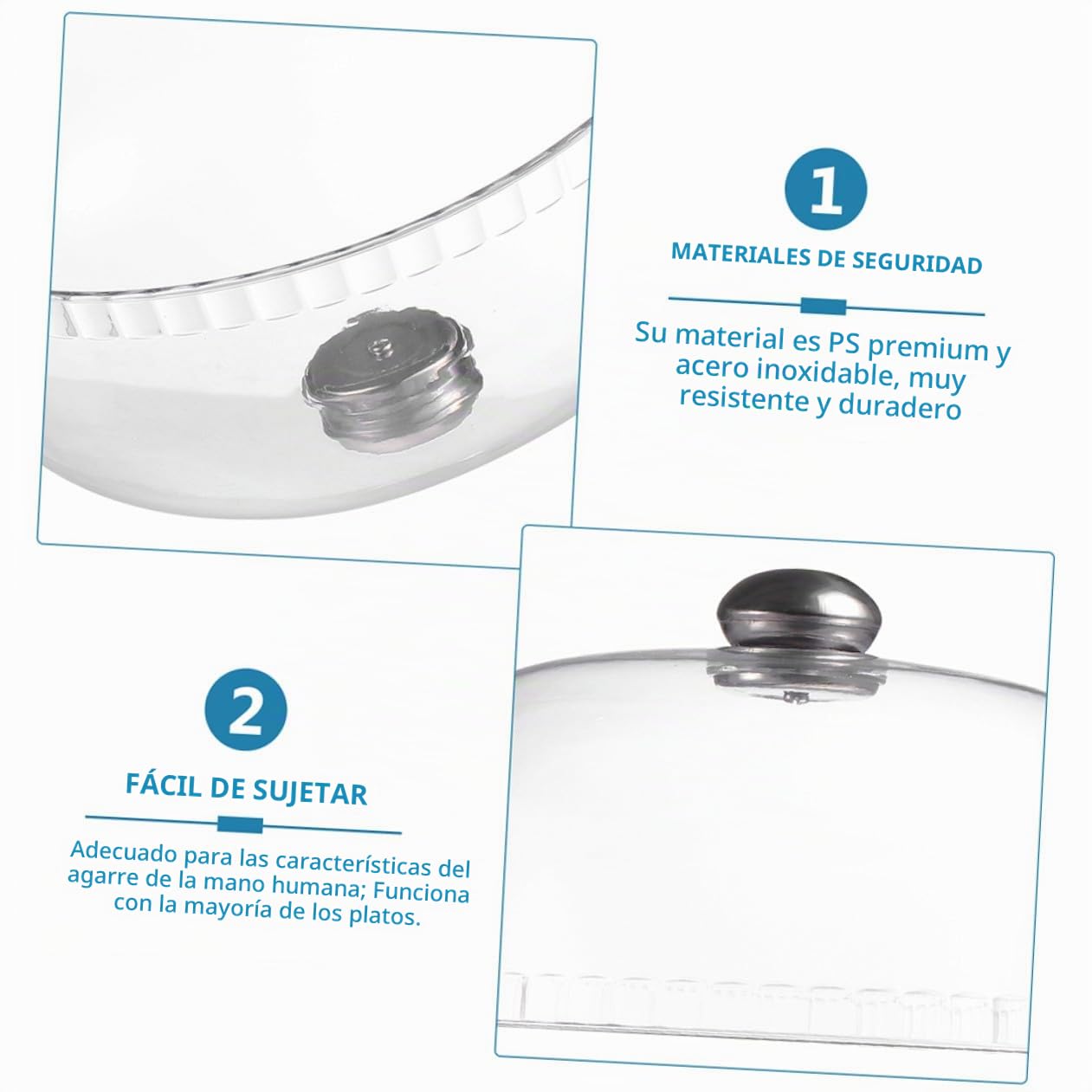 MAGICLULU 1 Pc cubierta de plástico transparente cúpula de campana de queso cubiertas de conservación de alimentos vidrio cubierta de comida de escritorio cubiertas de postre PD