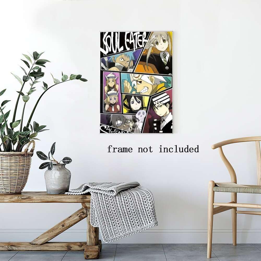 Niuquintus Soul Eater Poster Japanese Comics Personalized Anime Home Decorative Painting Wall Art Canvas Poster Gift24x36in Unframed, style-1 image 5