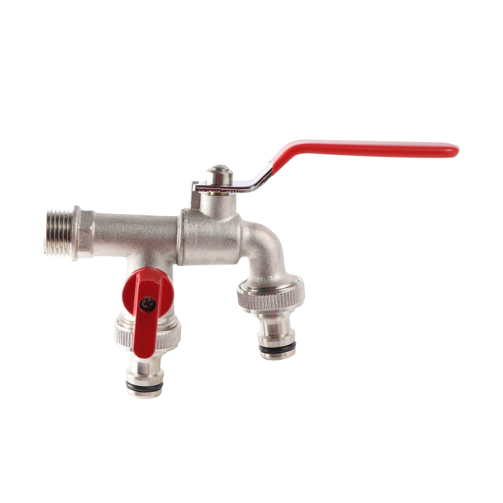 Adapter do zbiornika IBC z podwójnym kranem S60X6 1/2 cala wąż ogrodowy kran zamiennik zbiornika na wodę akcesoria do nawadniania ogrodu (kolor: typ C)