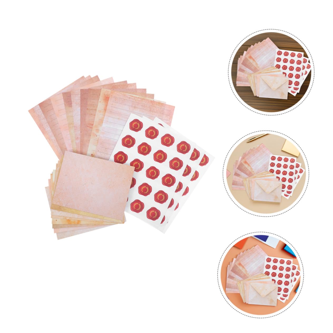 100sätze Vintage-briefpapier-set mit Liniertem Papier und Passenden Umschlägen für Briefe und Einladungen Altmodisches Design für Klassische Ästhetik