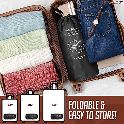 Rolling Duffle Bag with Wheels, 85L Large Duffel Luggage Bags for Travel, Black Wheeled Duffel Bag Luggage, Carry on Rolling Duffel Bags for Traveling, Foldable Collapsible Duffle Bag with Rollers