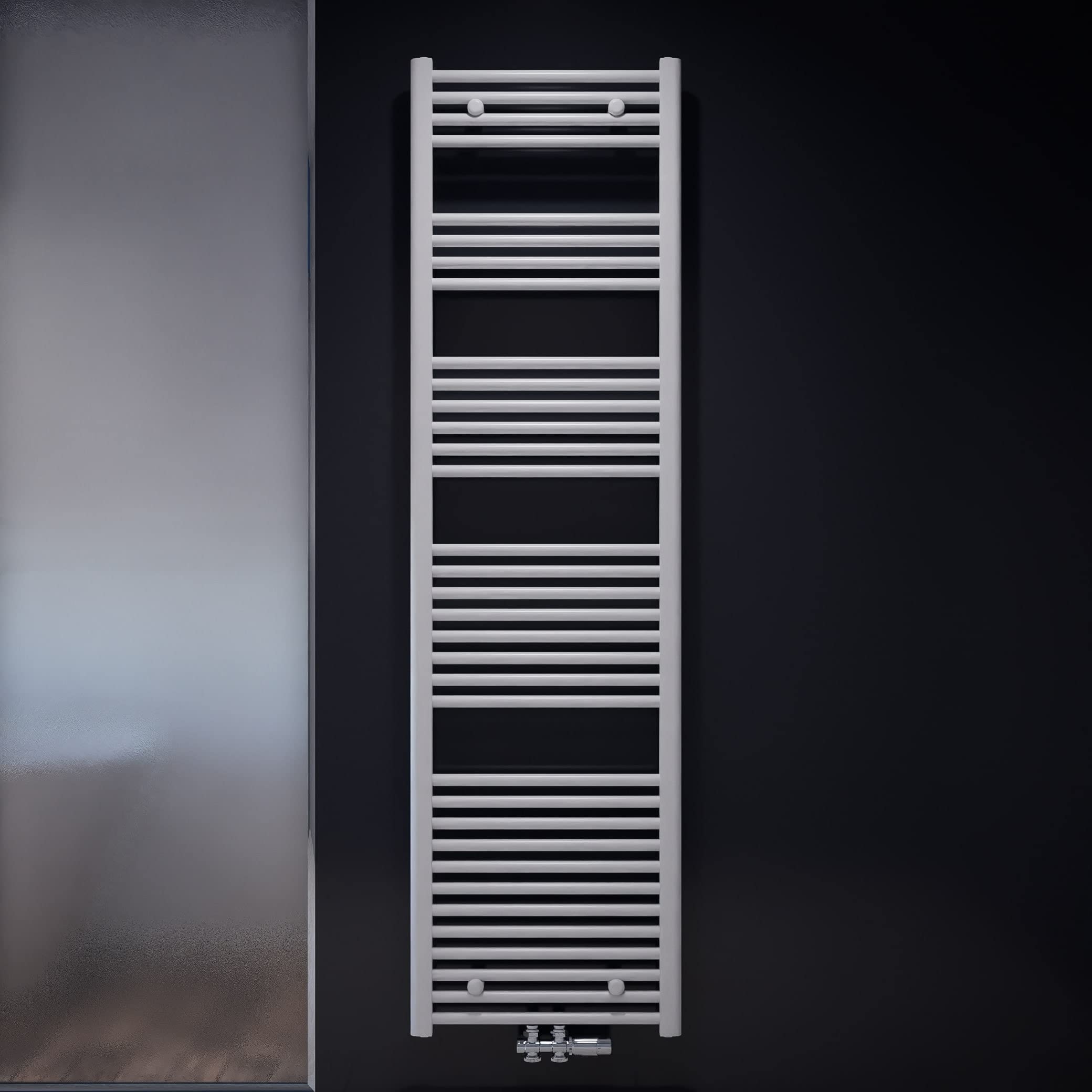 Badheizkörper Heizung Badezimmer Heizkörper alle Größen Weiß/Anthrazit WEBER (50x140cm weiß)