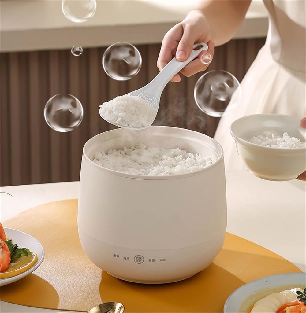 ZHANGMIN Mini Arrocera De 1,8 litros, Arrocera Eléctrica con Olla De Cerámica Antiadherente, Funcionamiento con Un Solo Toque, Perfecta For 1-2 Personas, 220-240V