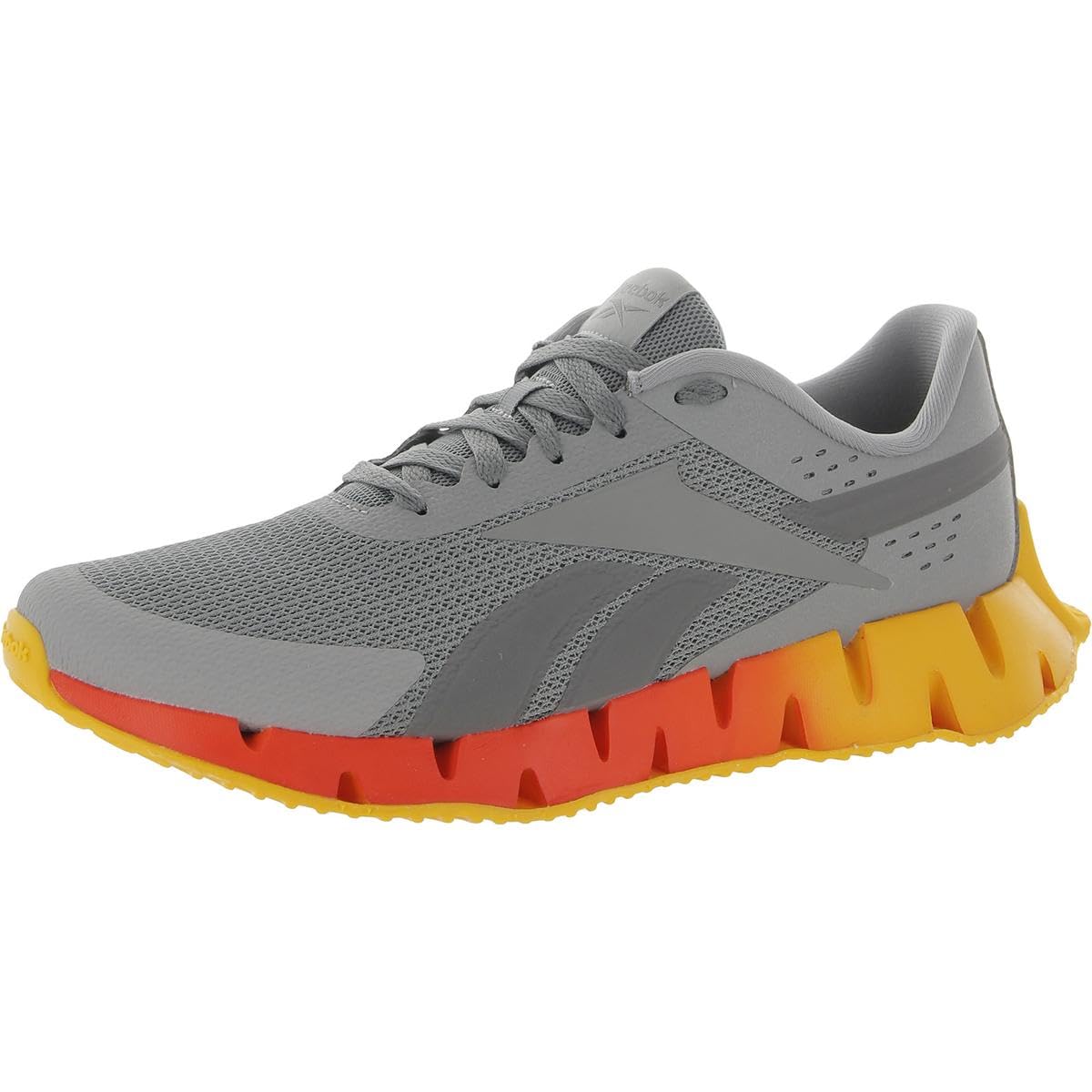 Reebok Men's Zig Dynamica 2.0 Cross Trainer, Pure Grey/Dynamic Red/Collegiate Gold, 13
