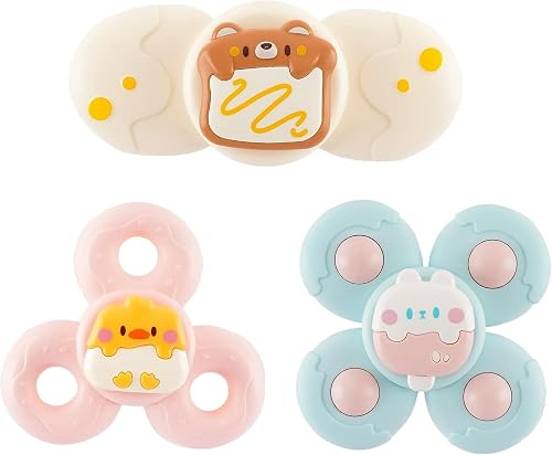 Nillkin 3Pcs Suction Cup Spinners for Babies, Baby Bath Toys for Kids 1-3, Baby Suction Spinner Toys