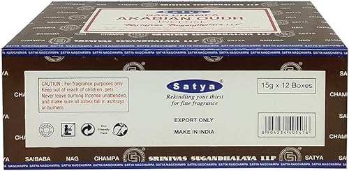 Miniatura 4 de Satya Nag Champa Arabian oudh - Varillas de incienso (12 cajas de 0.55 onzas cada una) Agarbatti enrolladas a mano para purificación, relajación,