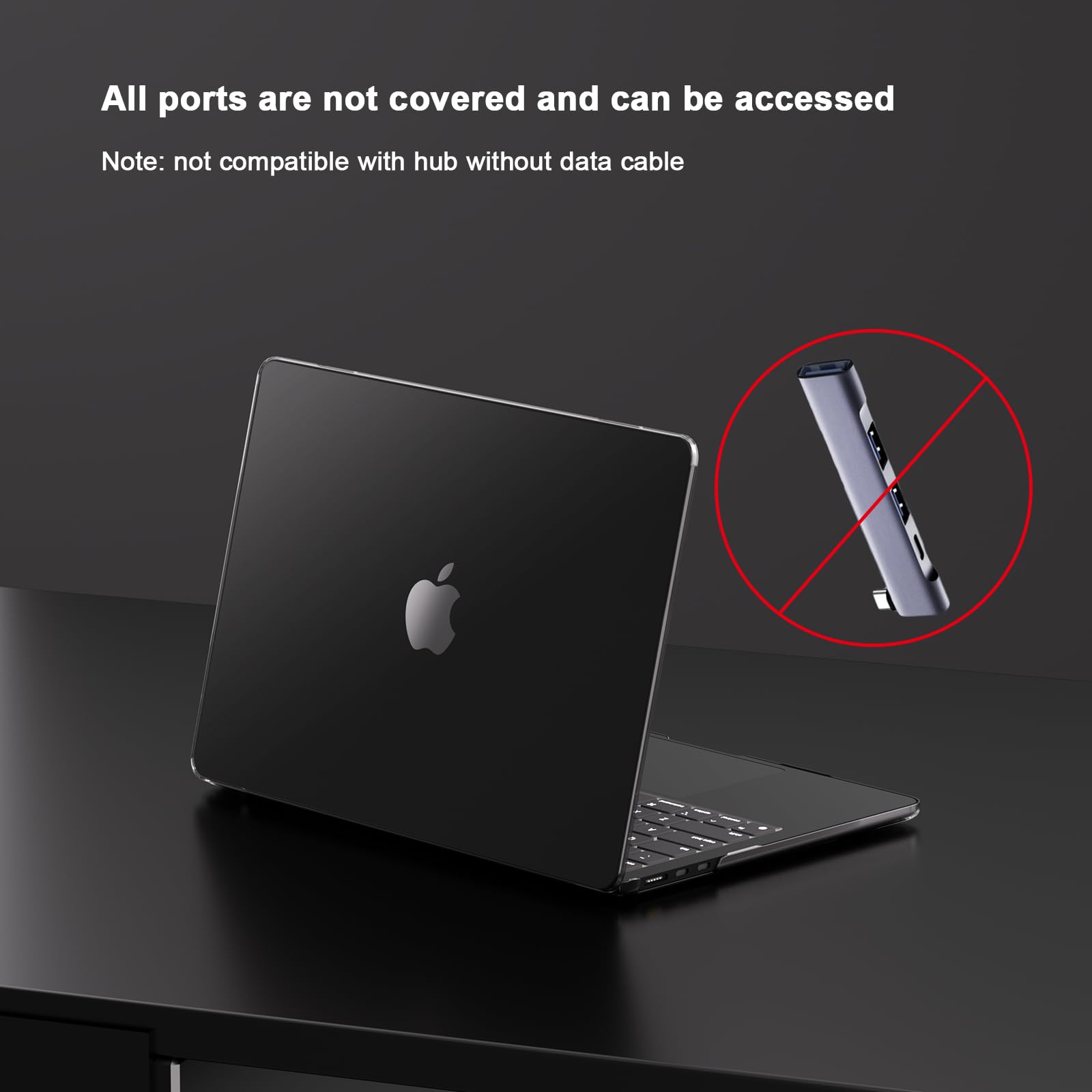 Coque matte crystal compatible avec MacBook Pro 16 pouces M5 M4 M3 M2 M1 Pro/Max[Couleur assortie au Mac], version 2026 2024-2021, Protection ultra fine pour Mac 16,2", Noir sidéral transparent