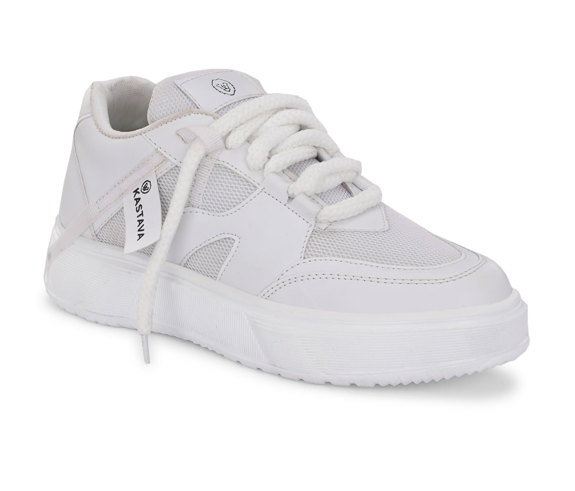 KASTAVA Wonder Running Shoes for Men | Walking and Running Sport Shoes with Breathable Mesh Upper | Lace-Up Sports Shoes for Men | Thick Cushioned Outsole for Extra Comfort | Memory Foam Insole White (B0DFWQL9ZC) Amazon Price History, Amazon Price Tracker